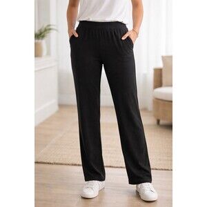 Christopher & Banks Woman’s Small Black Pull On Pants Stretch Comfort Straight